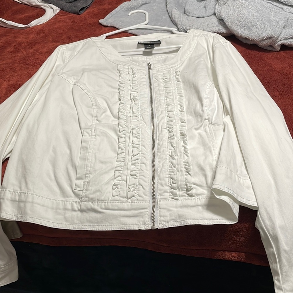 White jean jacket Lane Bryant Size 22